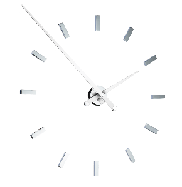 12ts chromed, white lacquered walnut hands.