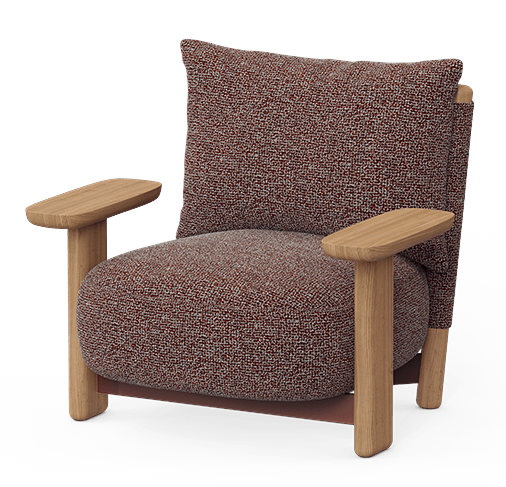 Milos Wooden Lounge Armchair