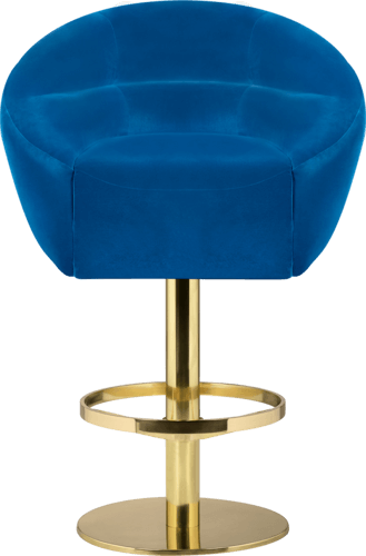 Mansfield Bar Designer Velvet Chair In Red