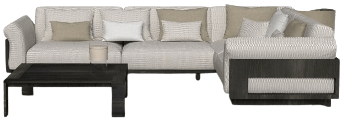 Argo//Wood L Shaped Modular Sofa - TYPE C