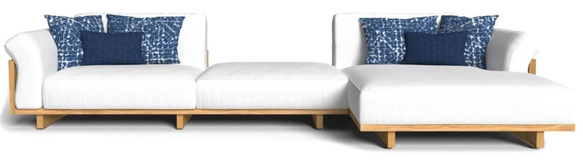 Argo//Wood L shaped Modular Sofa - TYPE B