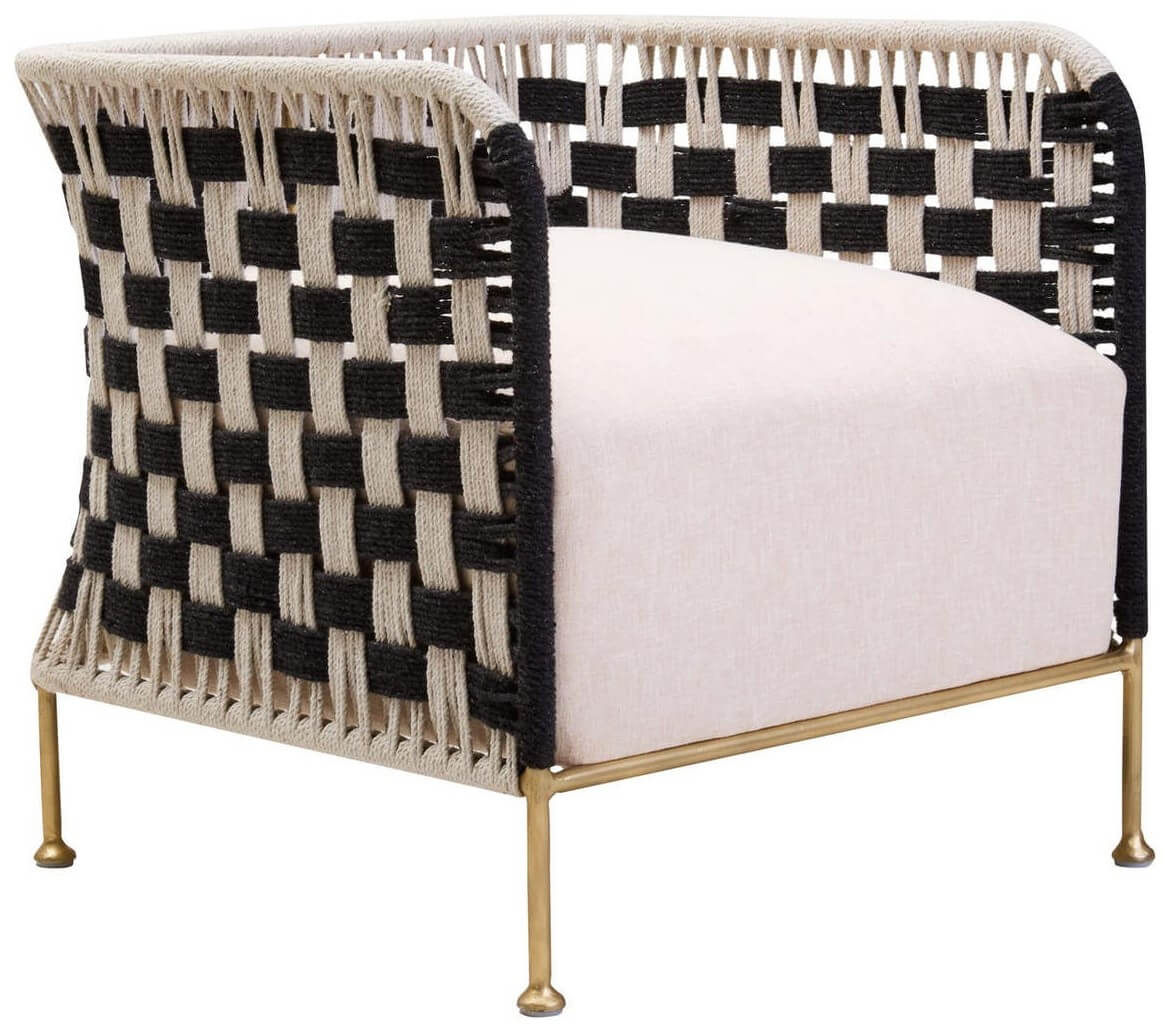 Satna Black And White Chair