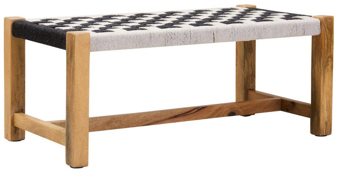 Satna Black And White Bench
