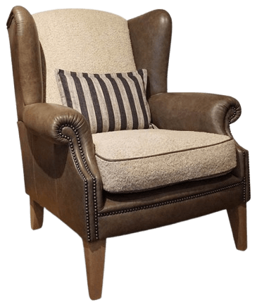 RUBEN FABRIC-LEATHER COMBO Chair