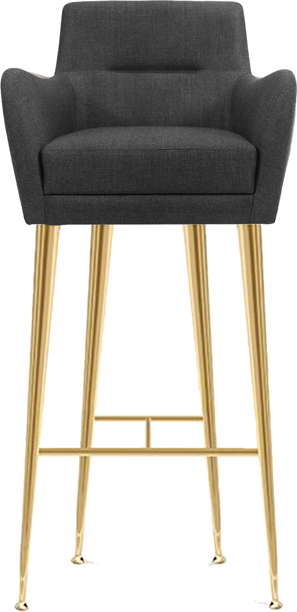 Dandridge Bar Designer Brass Chair In Red 